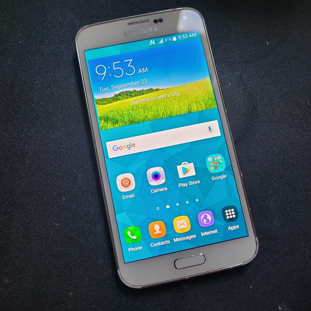 SAMSUNG S5 White, Samsung, STILL WORKS, No SIM or SD, Phone, Android